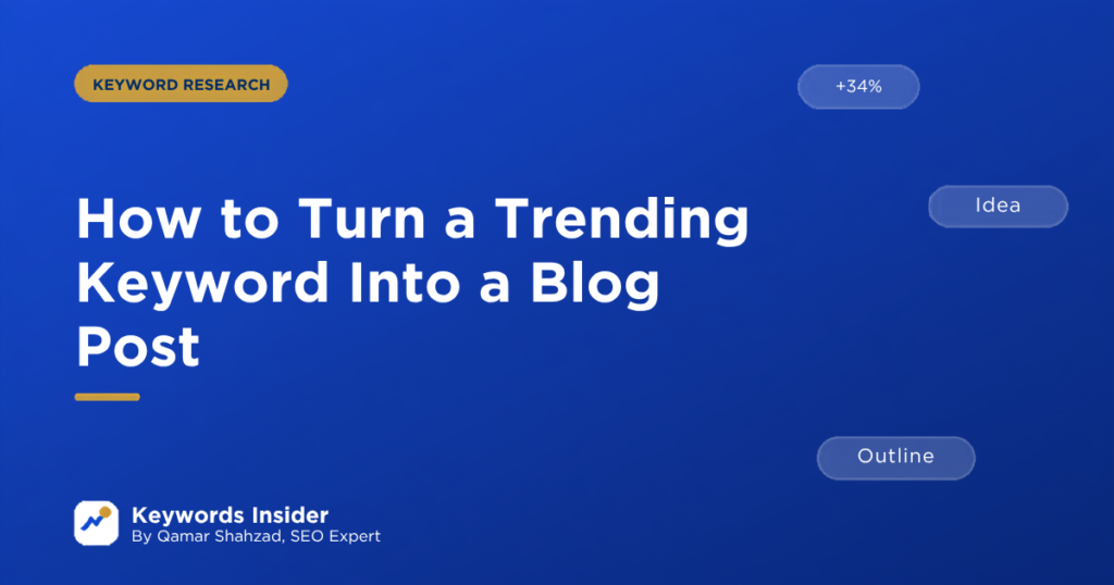 trending keyword to blog post