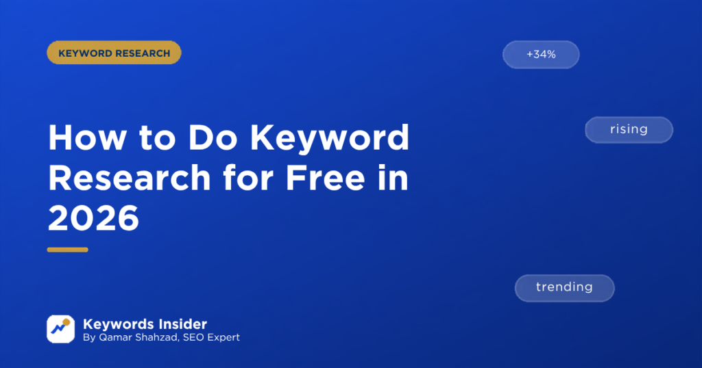 How to do keyword research for free in 2026