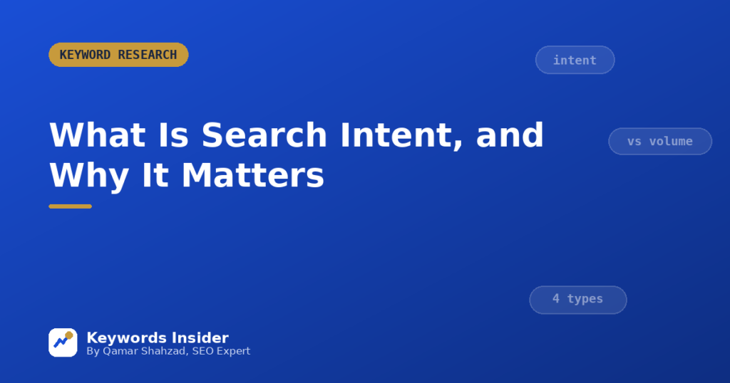 what is search intent
